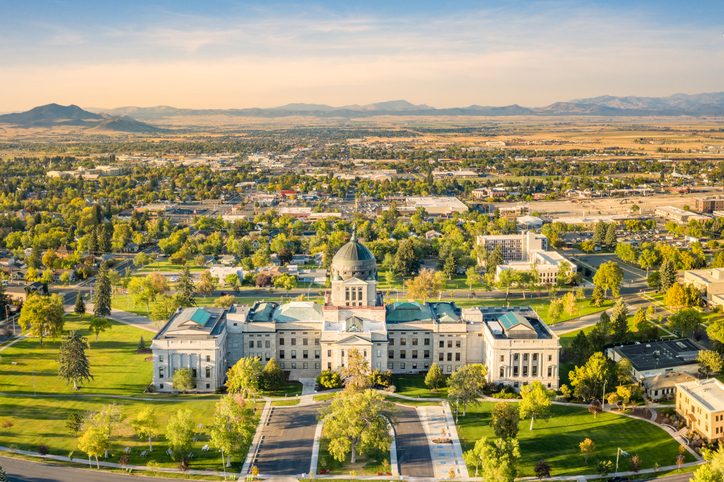 Photo of the Montana state capitol building in Helena.