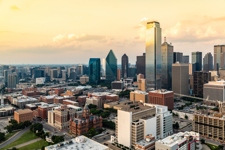 Photo of the Dallas, Texas skyline.