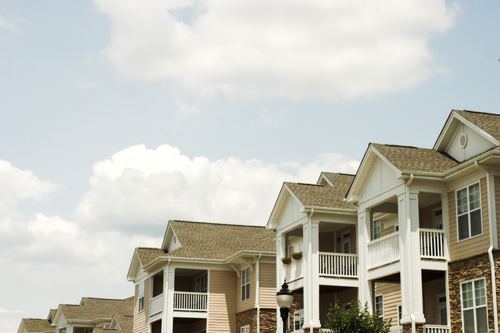 Photo of an apartment community's exterior.