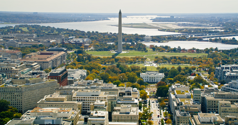 Aerial view of Washington, D.C.