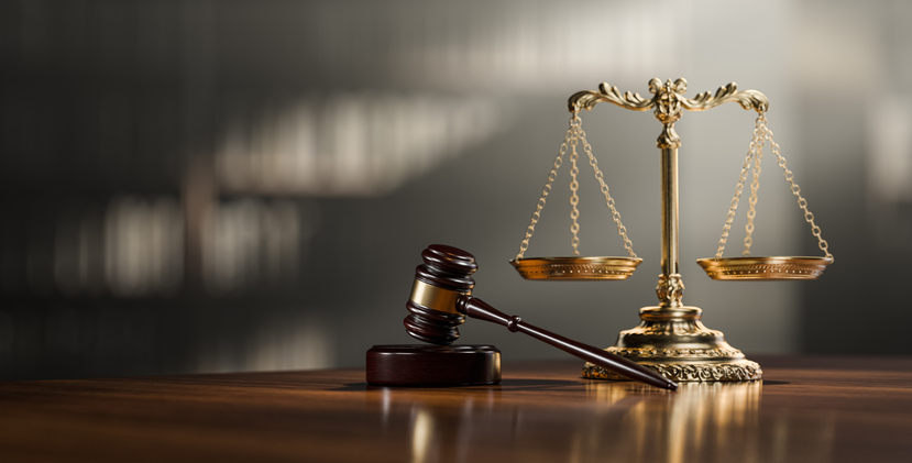 Photo of a gavel and scales of justice.