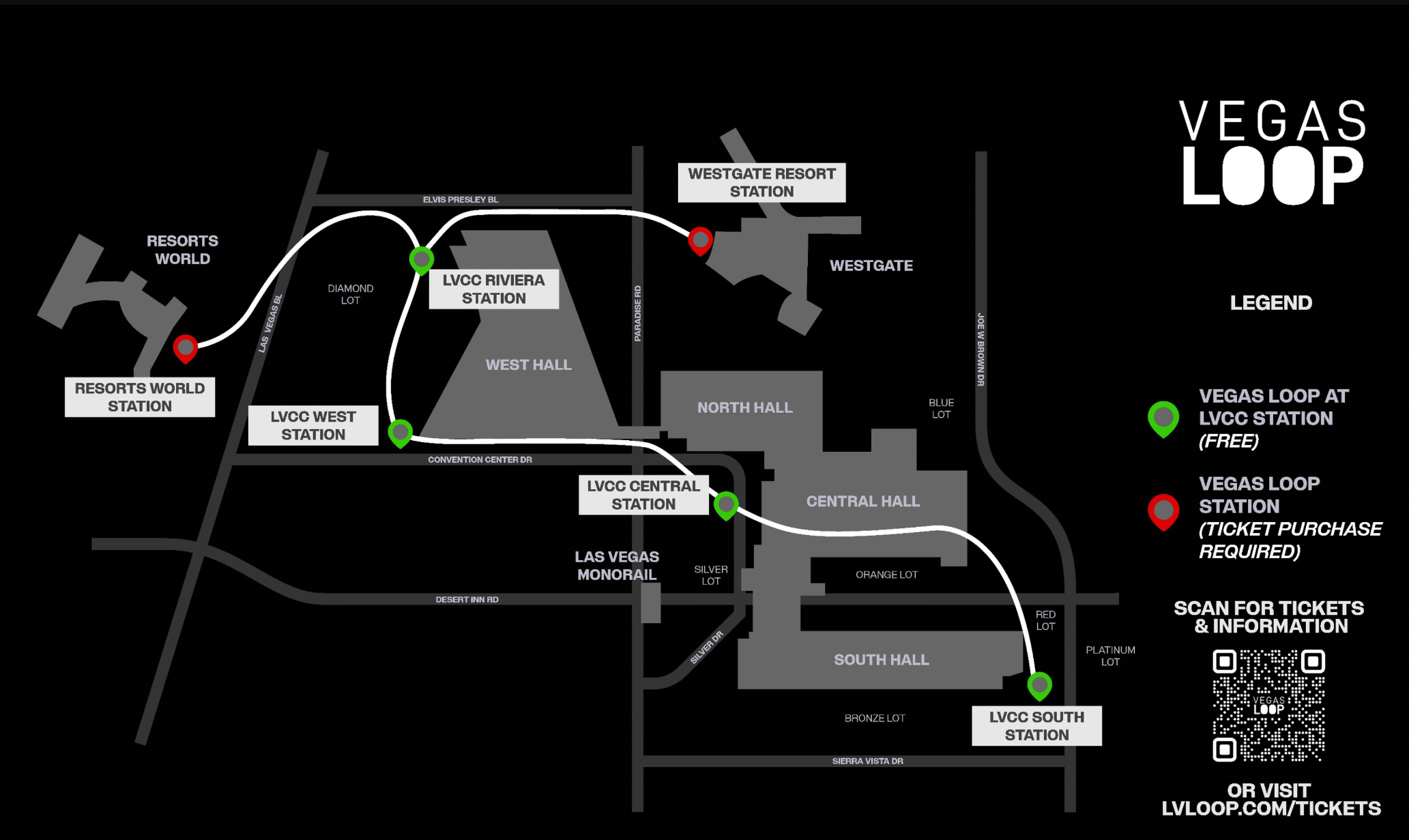 The Vegas Loop Map