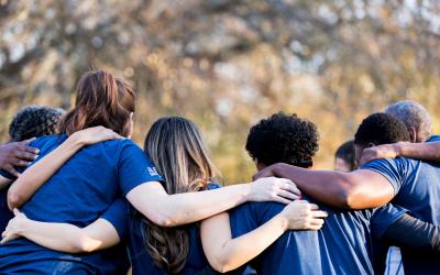 group of kids with arms around each other