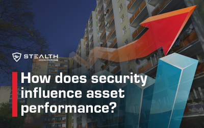 graphic with text "how does security influence asset performance" and stealth logo