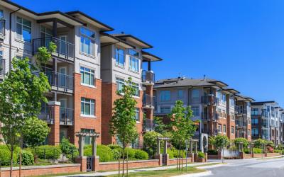 Photo of an apartment community exterior.
