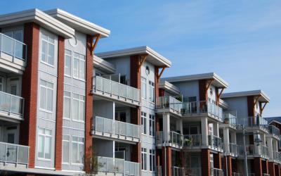 Photo of an apartment community exterior.