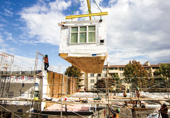 construction site of a modular home