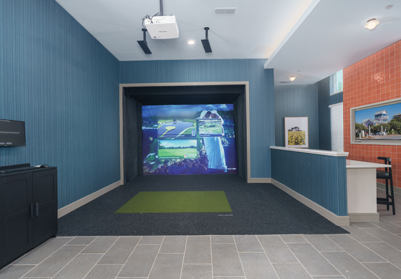 Immersive Virtual Golfing Game Room