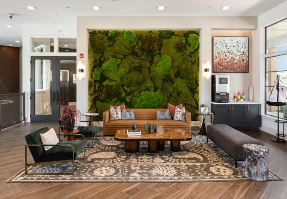 Modern styled living room. 