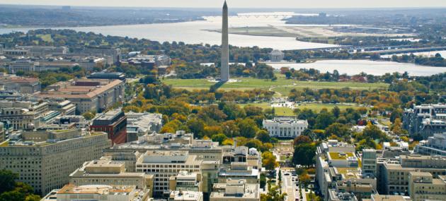 Aerial view of Washington, D.C.