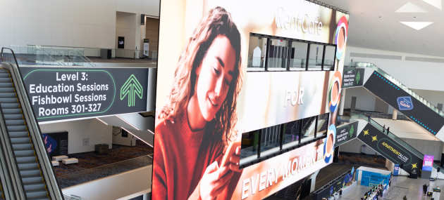 sponsored ad on jumbo screen at apartmentalize