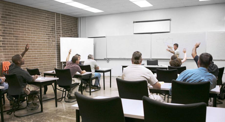 Classroom with students