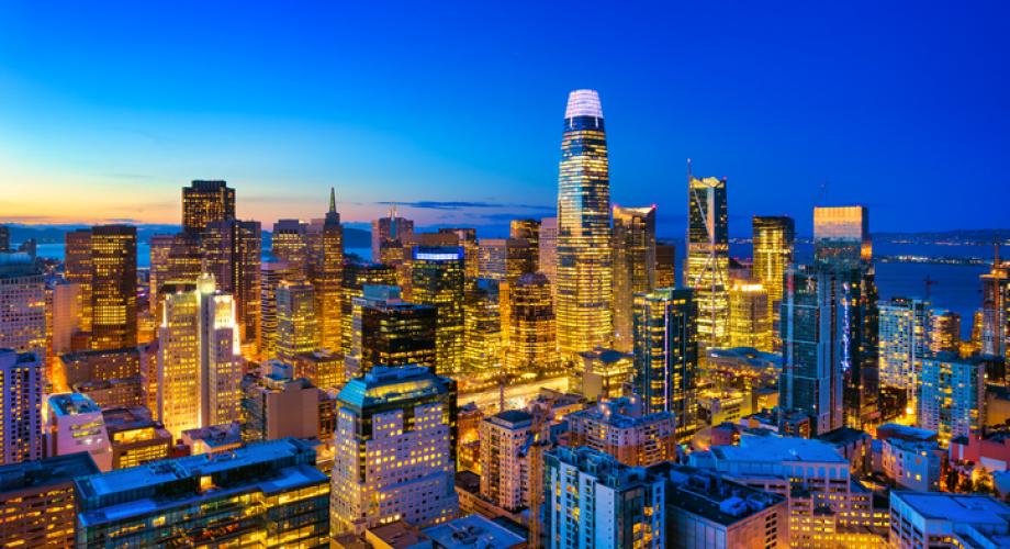 Photo of San Francisco, Calif. in the evening.