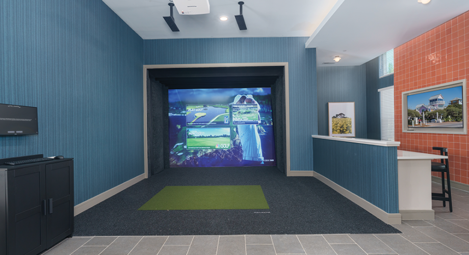Immersive Virtual Golfing Game Room