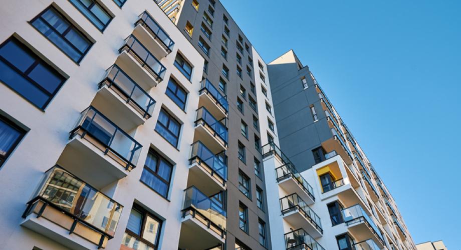 Photo of an apartment community exterior.