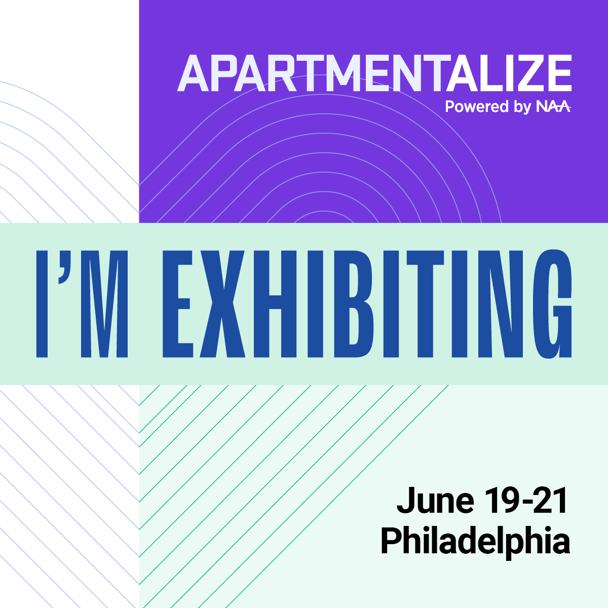 Apartmentalize 2024 Promotional Graphics National Apartment Association   NAA APT24 AffiliateToolkit ImExhibiting 1200x1200 R2a 