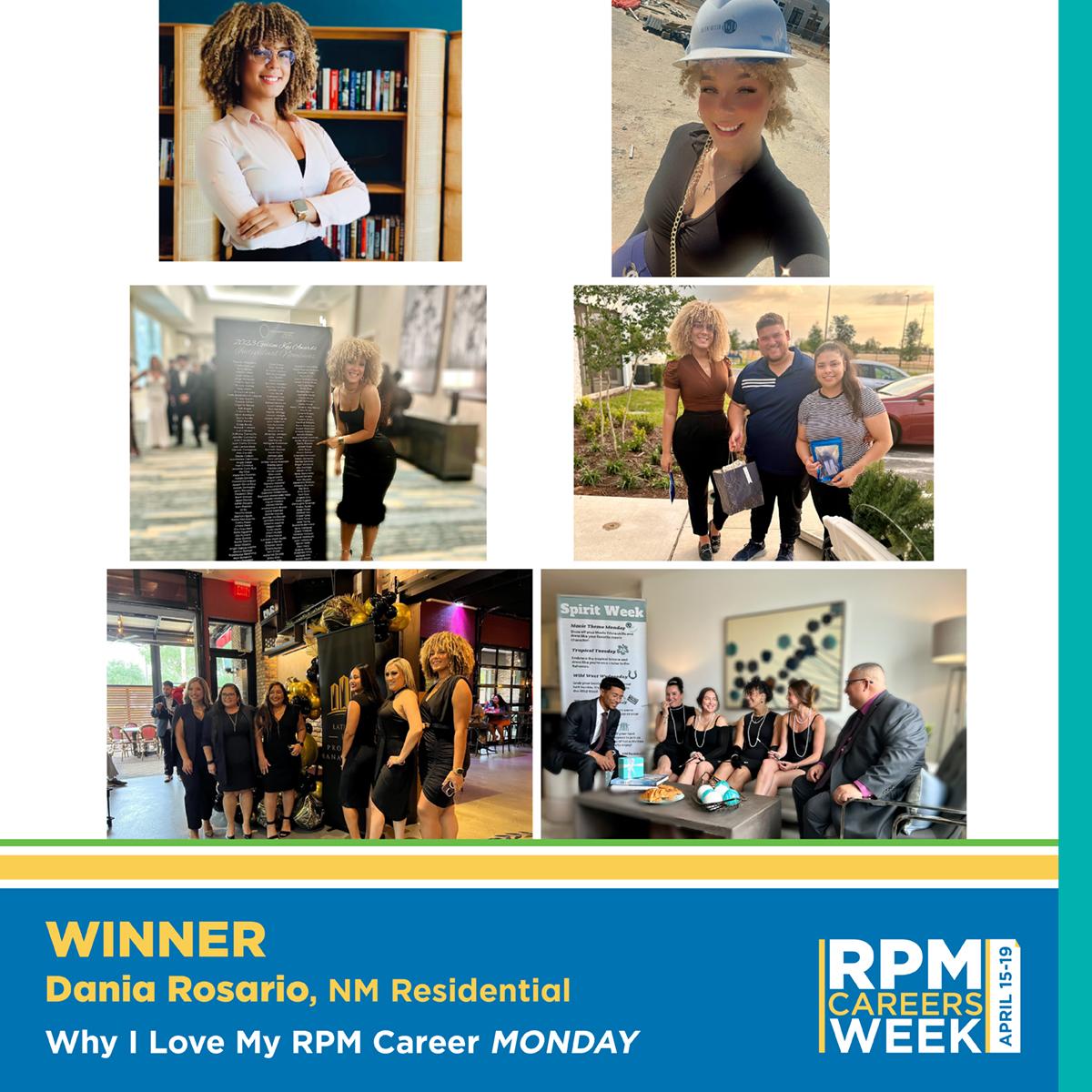 rpm careers week monday winner, dania rosario