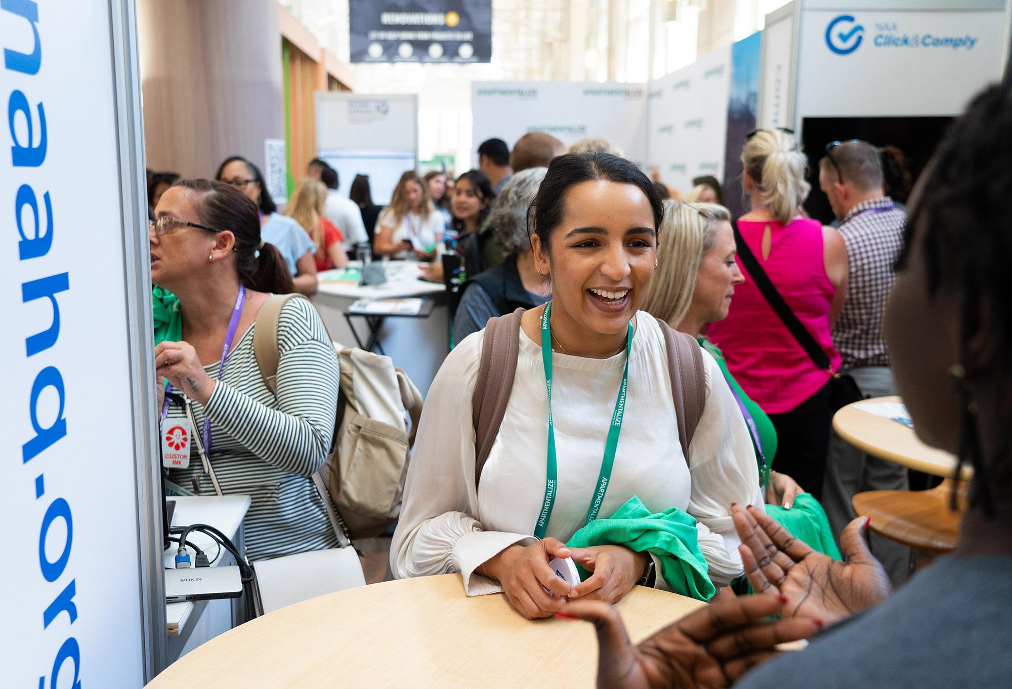 Attendees always love exploring the NAAHQ booth at Apartmentalize!