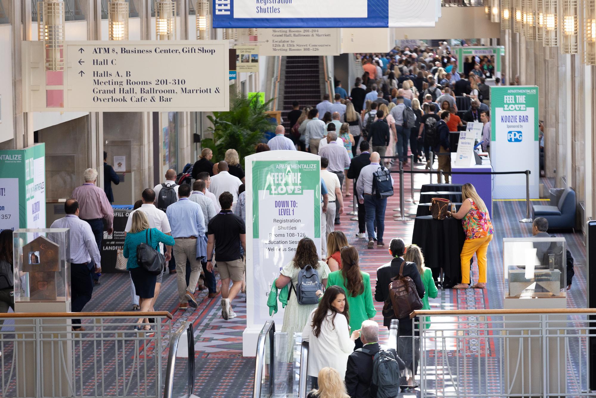 Nearly 12,000 attendees prepare for day 2 of NAA’s Apartmentalize in Philadelphia.