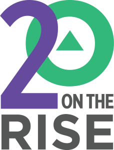 20 on the Rise logo