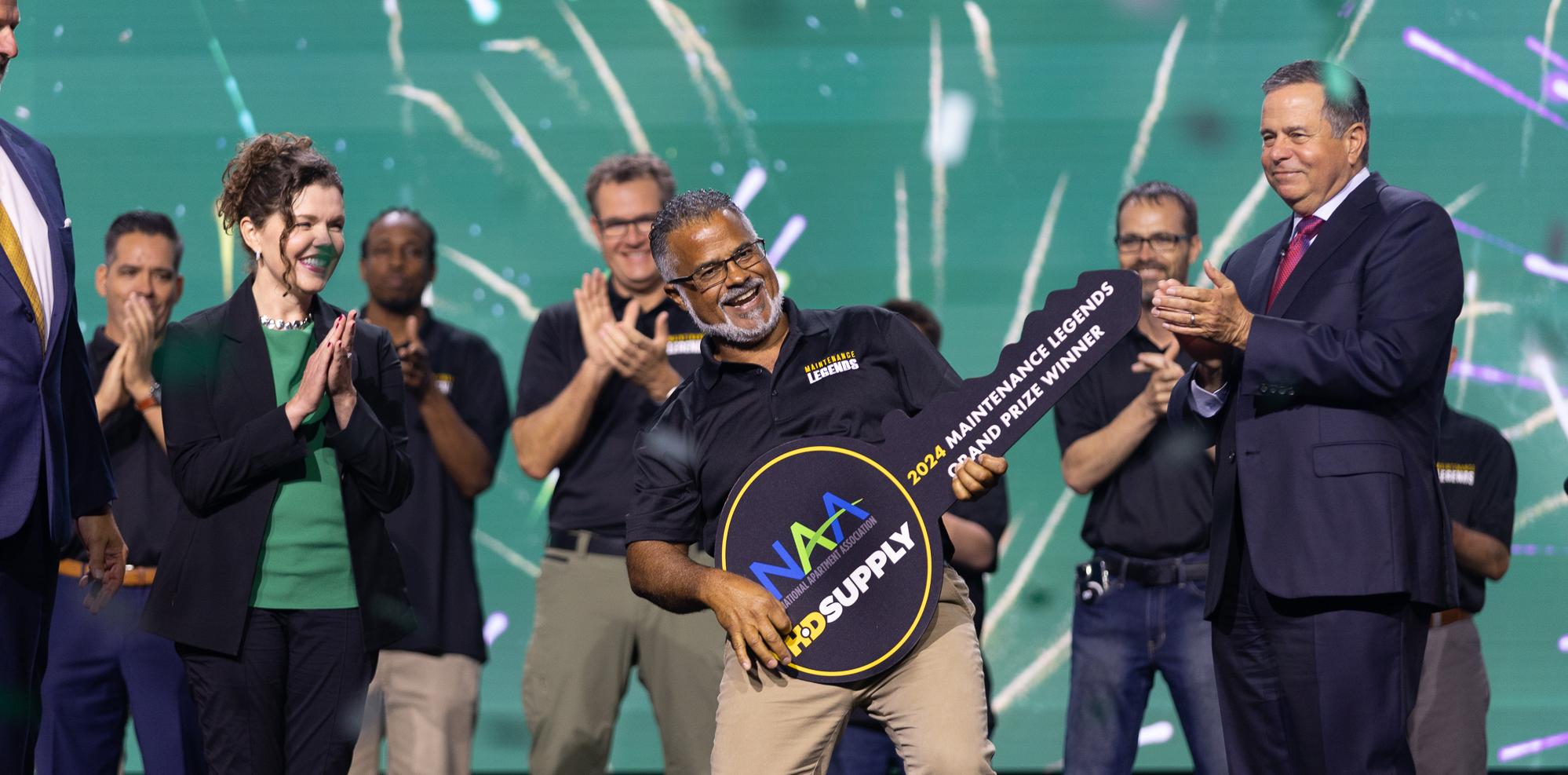maintenance legends winners on stage