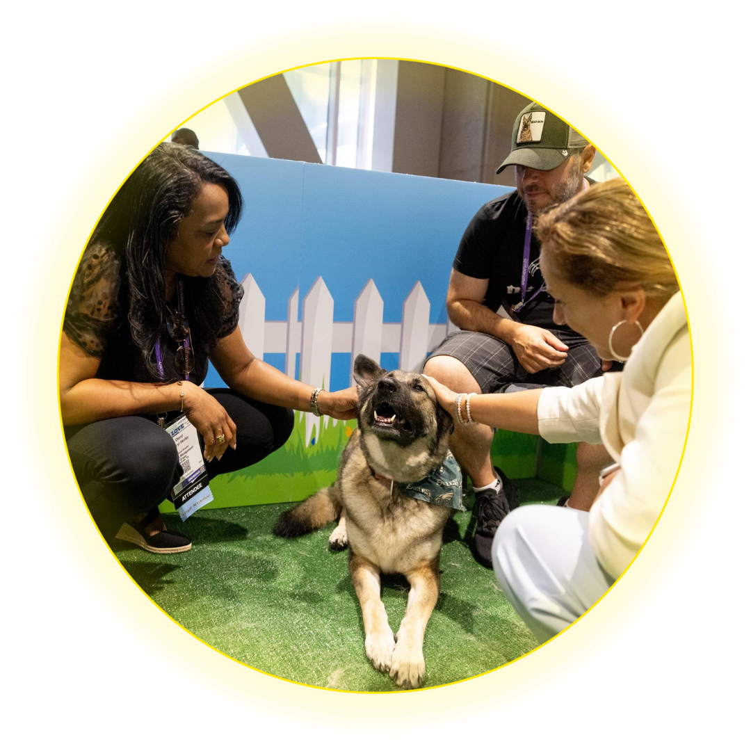 people with a dog at apartmentalize 2024