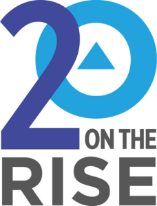 20 on the Rise logo