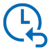 clock with back arrow
