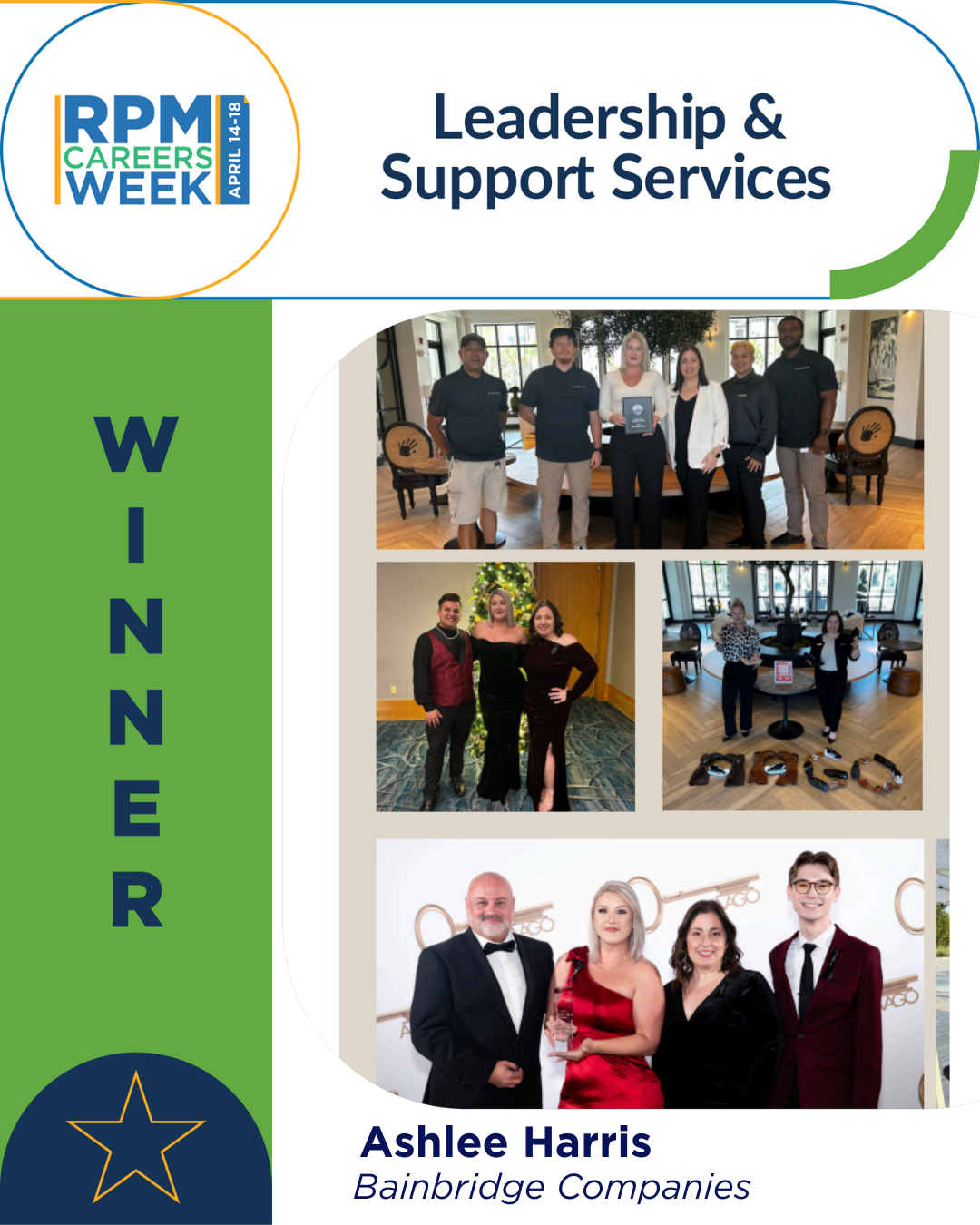 Ashlee Harris: winner for Leadership & Support Services Monday