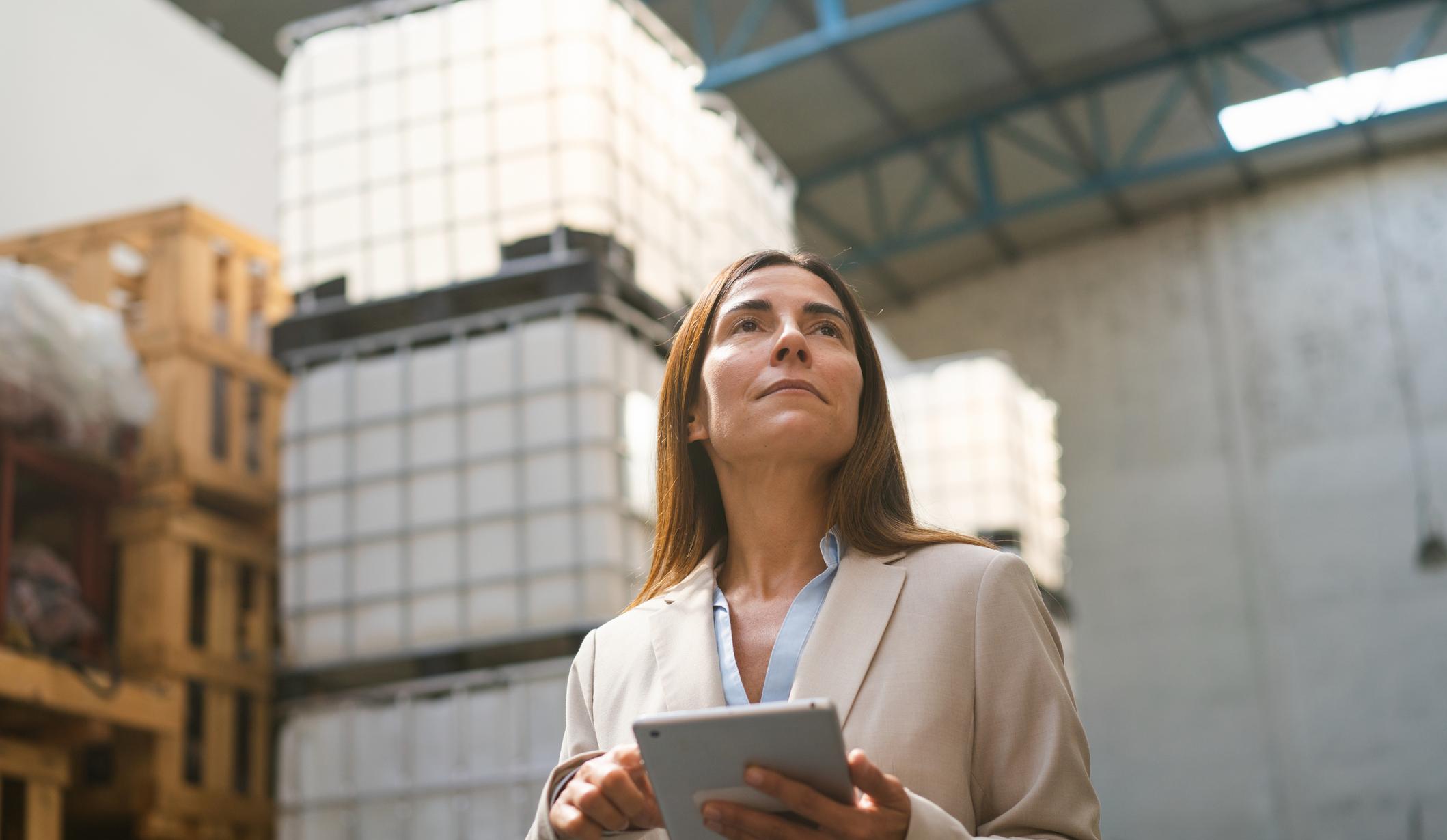 woman working in warehouse